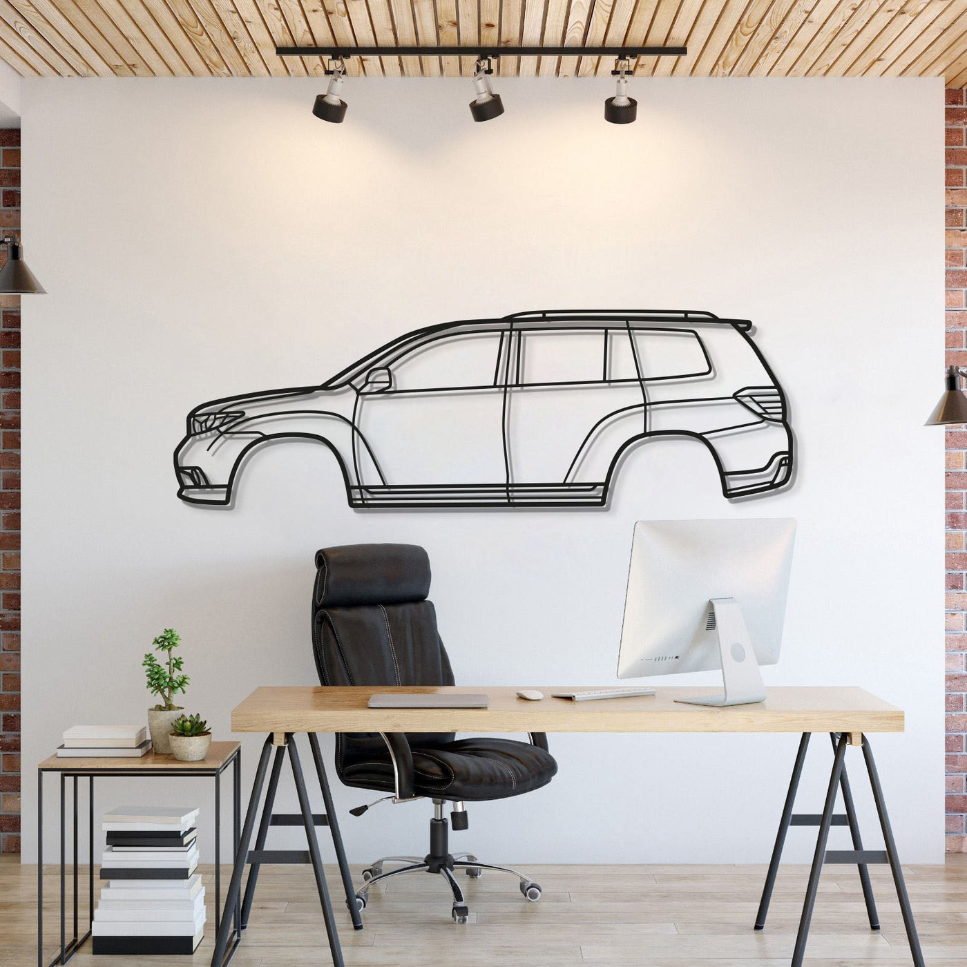 2008 Highlander 2nd Gen (XU40) Metal Car Wall Art