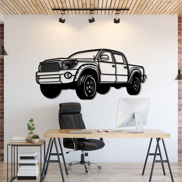 2008 Tacoma Perspective Metal Car Wall Art — precision-cut steel wall art