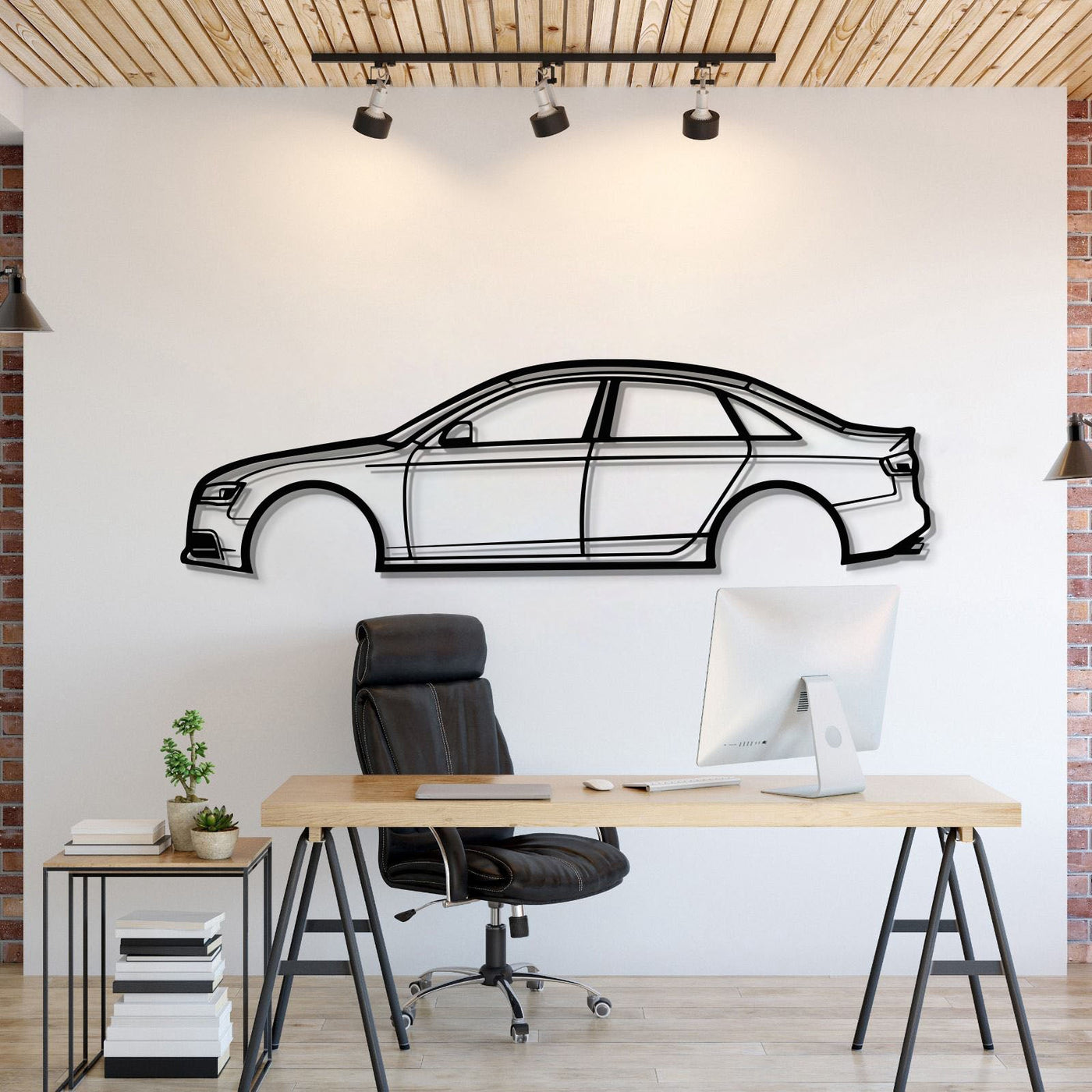 2009 S4 Metal Car Wall Art