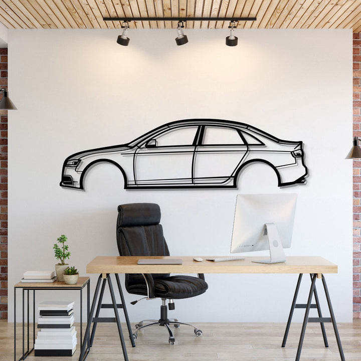 2009 S4 Metal Car Wall Art — precision-cut steel wall art