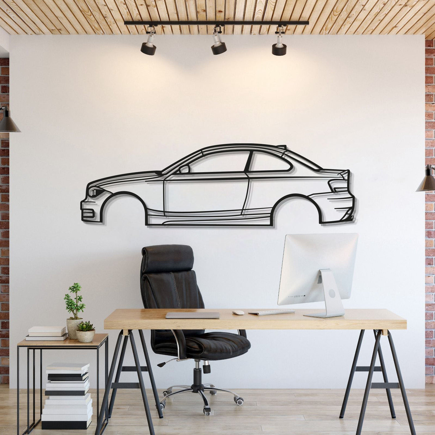 2009 E82 Coupe Metal Car Wall Art