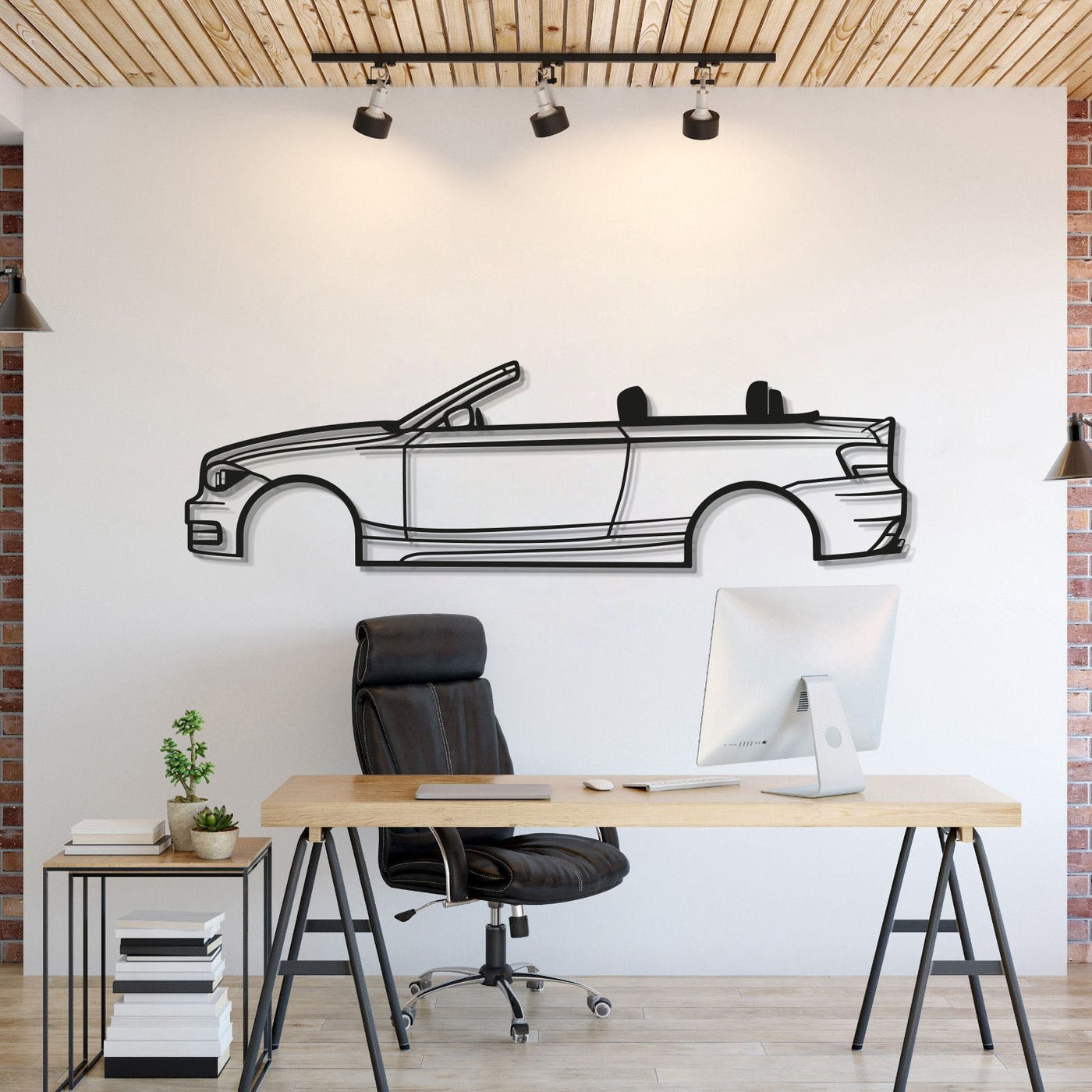 2009 E88 Convertible Metal Car Wall Art