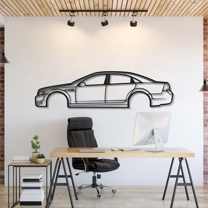 2011 Caprice Metal Car Wall Art — precision-cut steel wall art