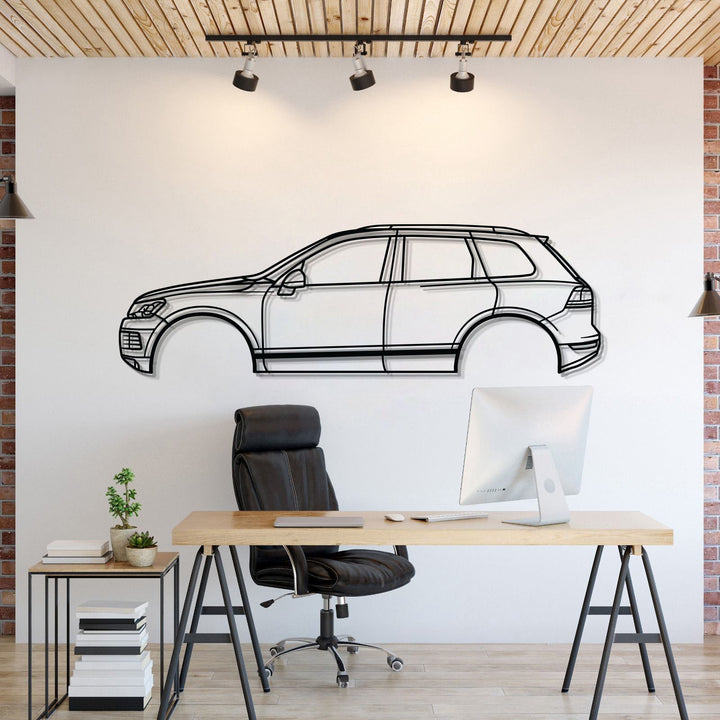 2011 Touareg 2nd Gen (7P) Metal Car Wall Art — precision-cut steel wall art