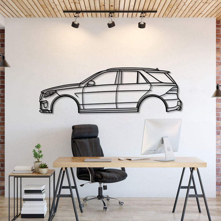 2012 AMG ML 63 W166 (3rd Gen) Metal Car Wall Art — precision-cut steel wall art
