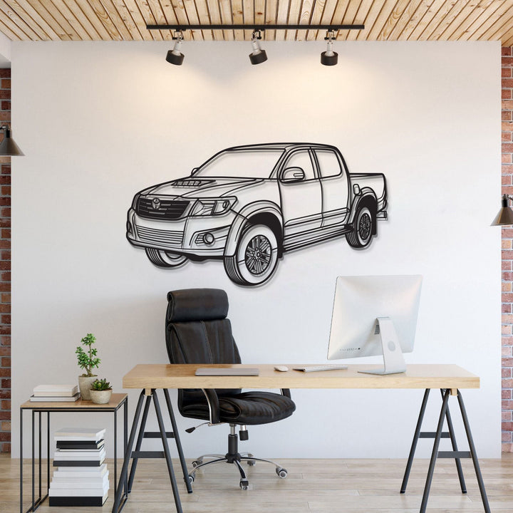2012 Hilux Perspective Metal Car Wall Art — precision-cut steel wall art
