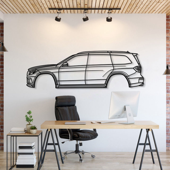2013 AMG GL63 X166 (2nd Gen) Metal Car Wall Art — precision-cut steel wall art