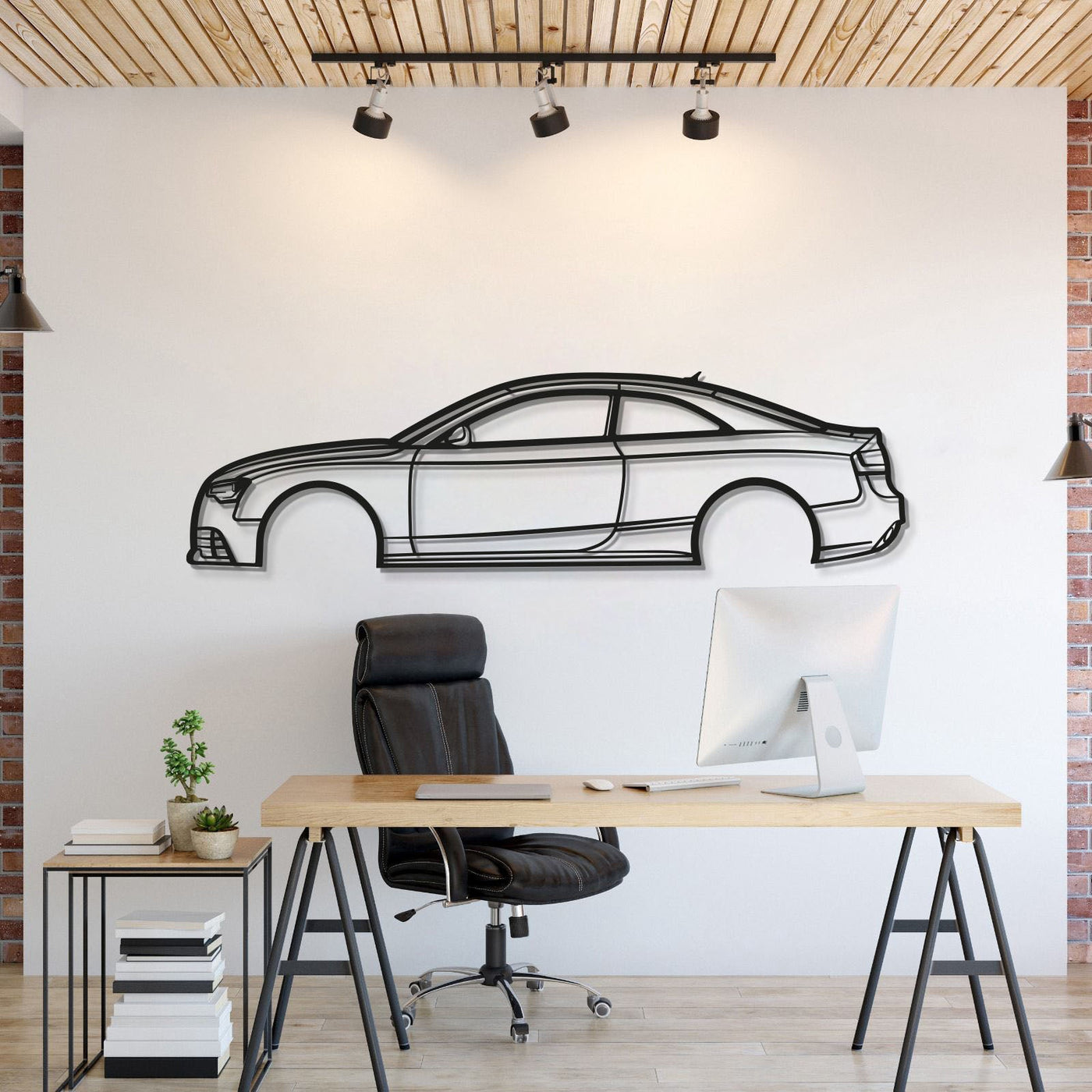 2014 RS5 Coupe Metal Car Wall Art