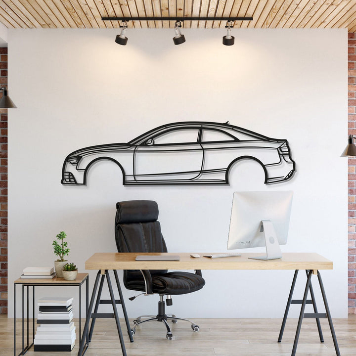 2014 RS5 Coupe Metal Car Wall Art — precision-cut steel wall art