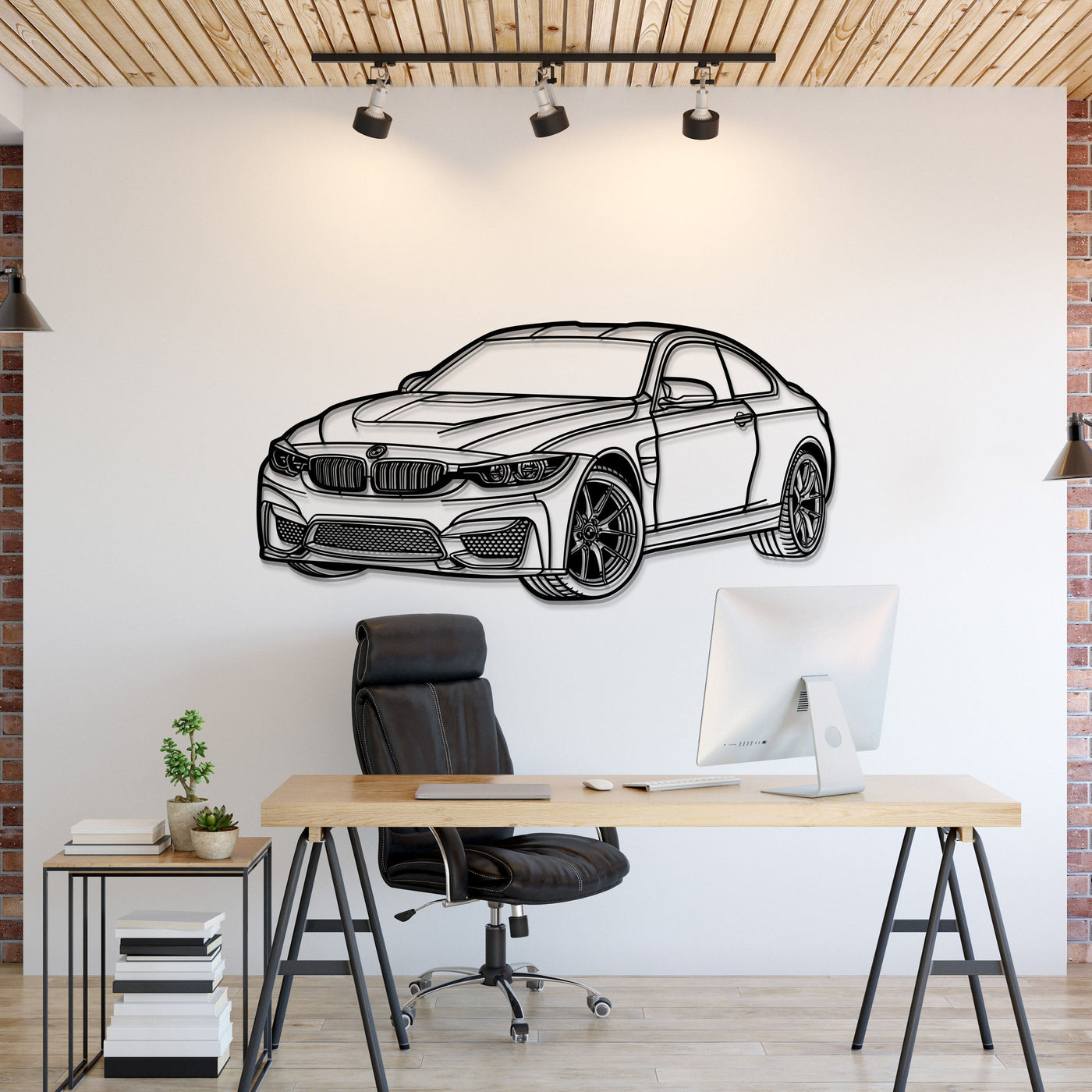 2014 F82 M4 Perspective Metal Car Wall Art