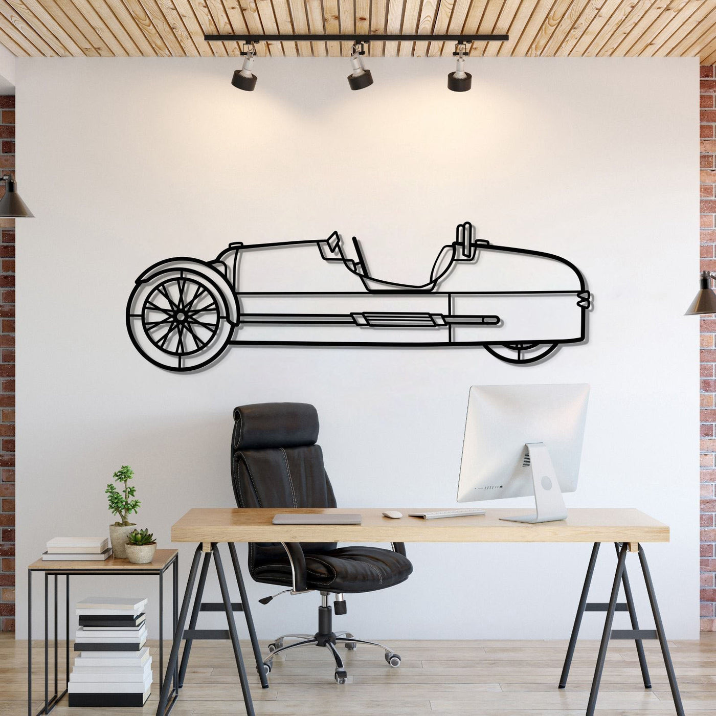 2014 3 Wheeler Metal Car Wall Art