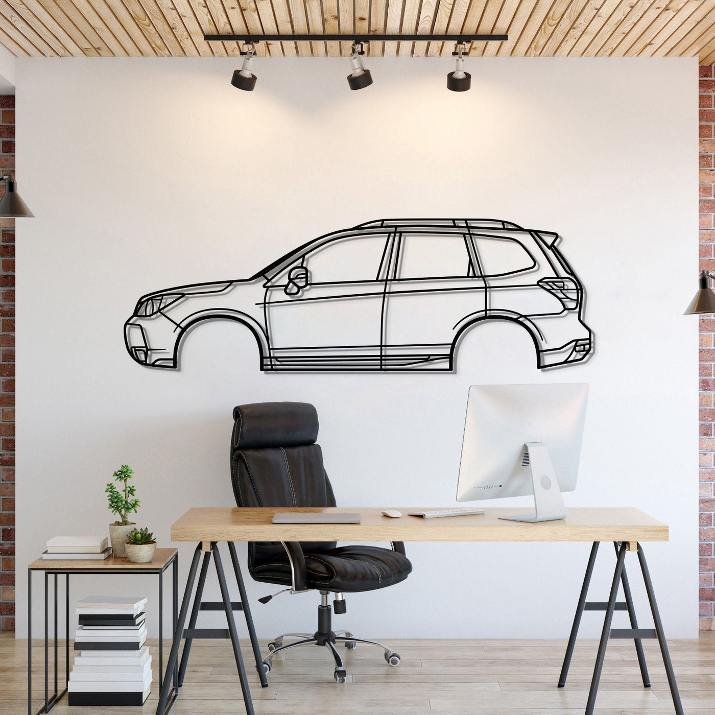 2014 Forester 4th Gen Metal Car Wall Art
