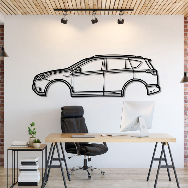 2013 RAV4 4th Gen (XA40) Metal Car Wall Art — precision-cut steel wall art