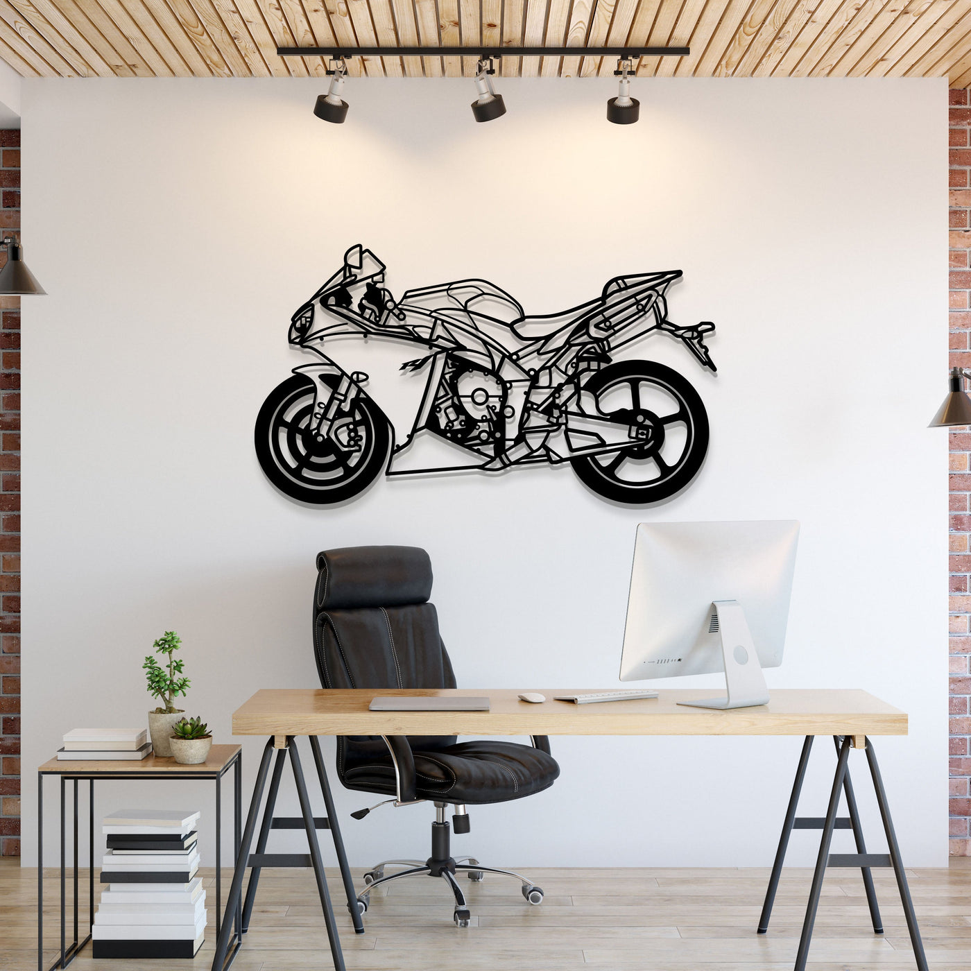 2014 R1 Metal Motorcycle Wall Art
