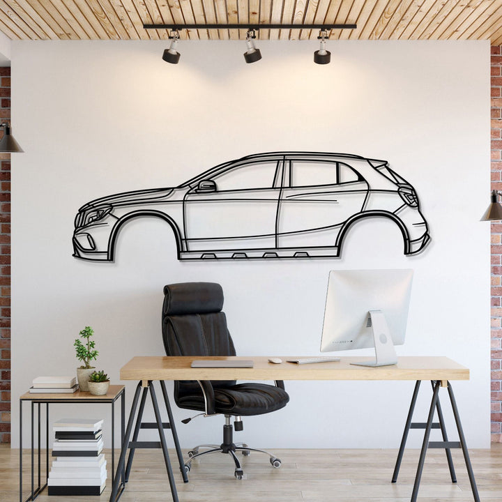 2015 AMG GLA 45 X156 (1st Gen) Metal Car Wall Art — precision-cut steel wall art