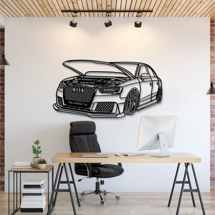 2016 S3 Perspective Metal Car Wall Art — precision-cut steel wall art