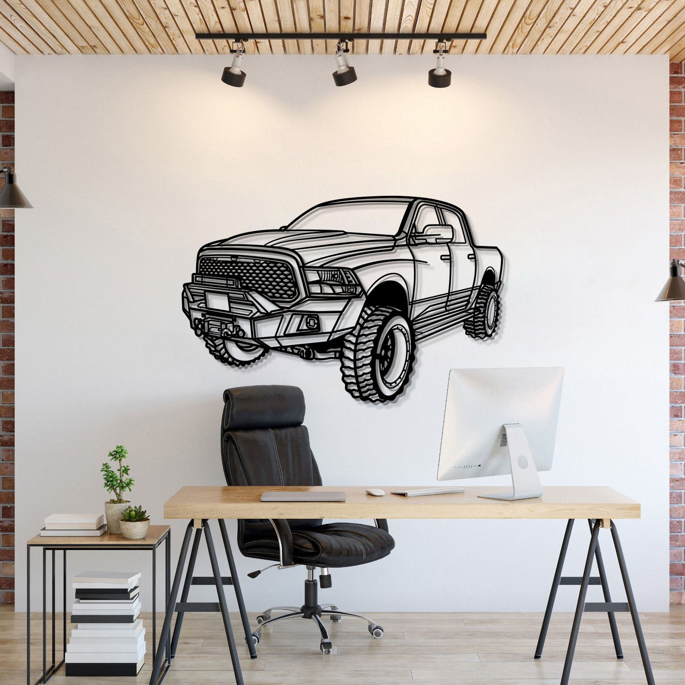 2016 RAM 1500 Perspective Metal Car Wall Art