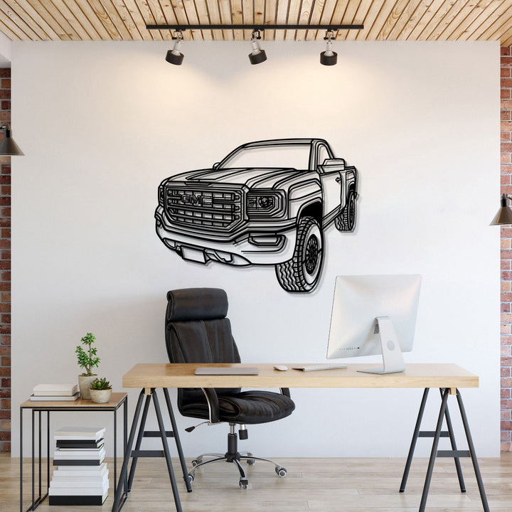 2016 Sierra Perspective Metal Car Wall Art — precision-cut steel wall art