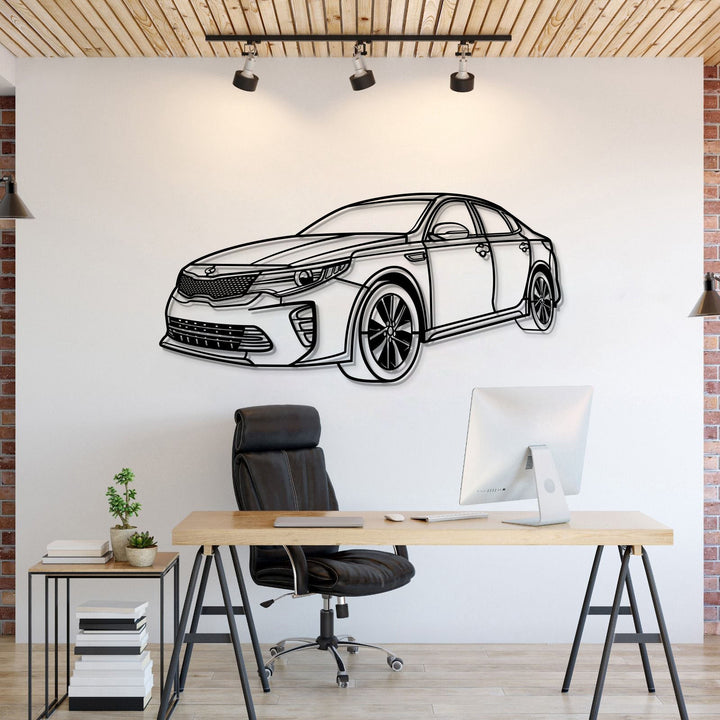 2016 Optima Perspective Metal Car Wall Art — precision-cut steel wall art