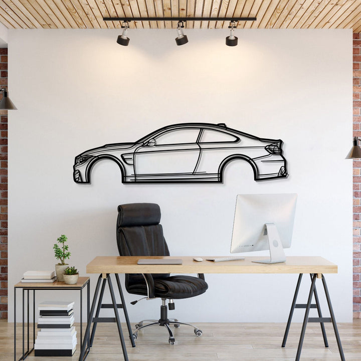 2016 M4 Competition Metal Car Wall Art — precision-cut steel wall art
