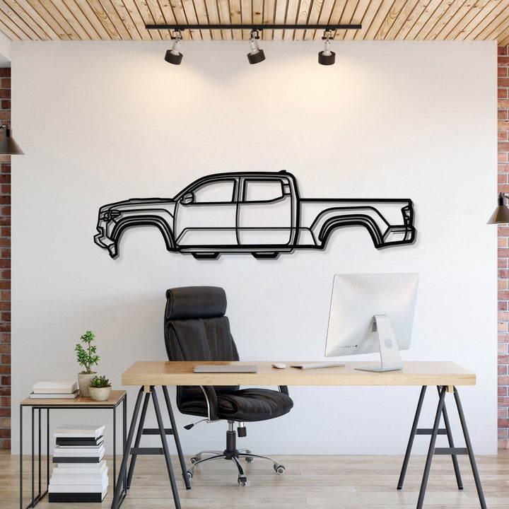 2016 Tacoma 3rd Gen Metal Car Wall Art — precision-cut steel wall art