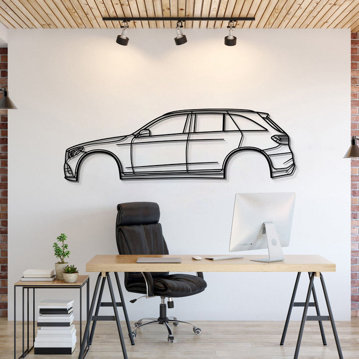 2017 AMG GLC 43 SUV X253 (1st Gen) Metal Car Wall Art — precision-cut steel wall art