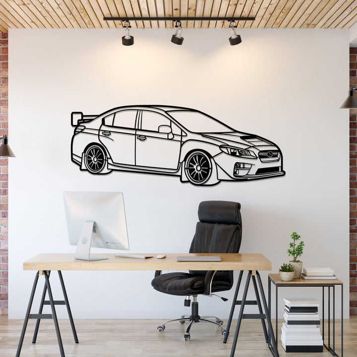 2017 Impreza WRX STI Perspective Metal Car Wall Art — precision-cut steel wall art