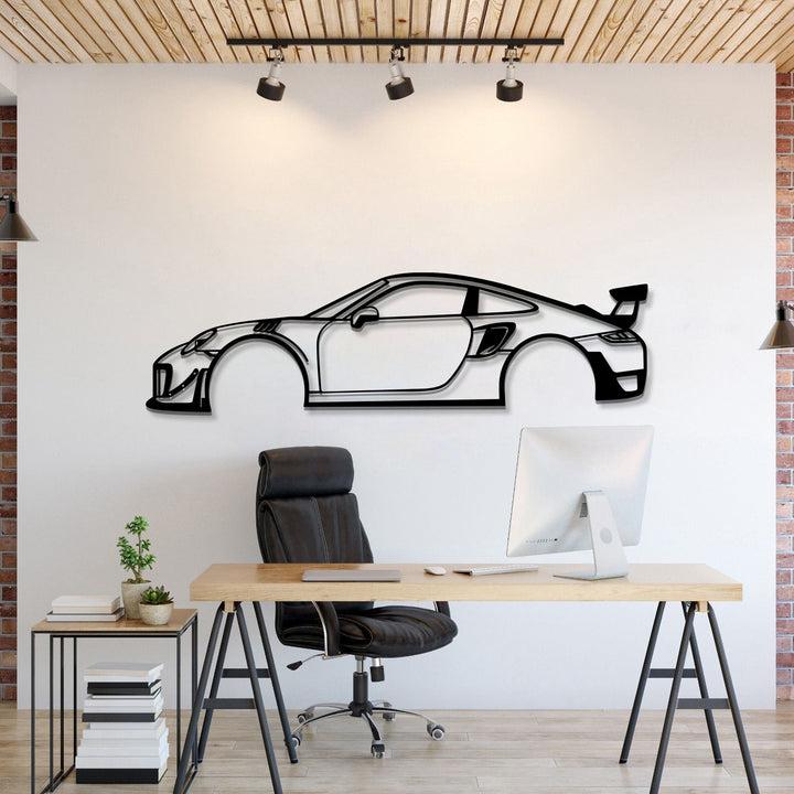 911 GT2 RS Metal Car Wall Art — precision-cut steel wall art