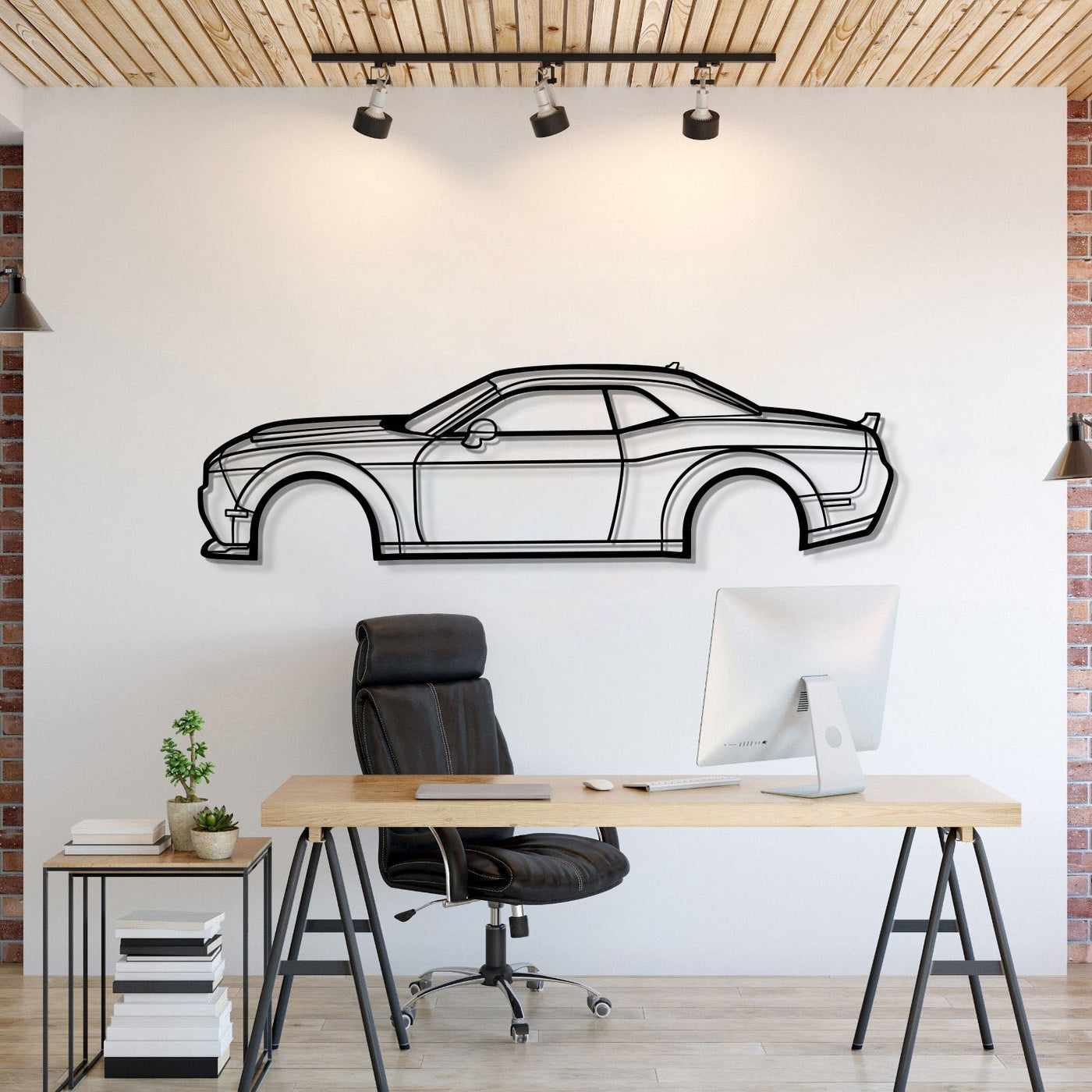 2018 Challenger Demon SRT Metal Car Wall Art