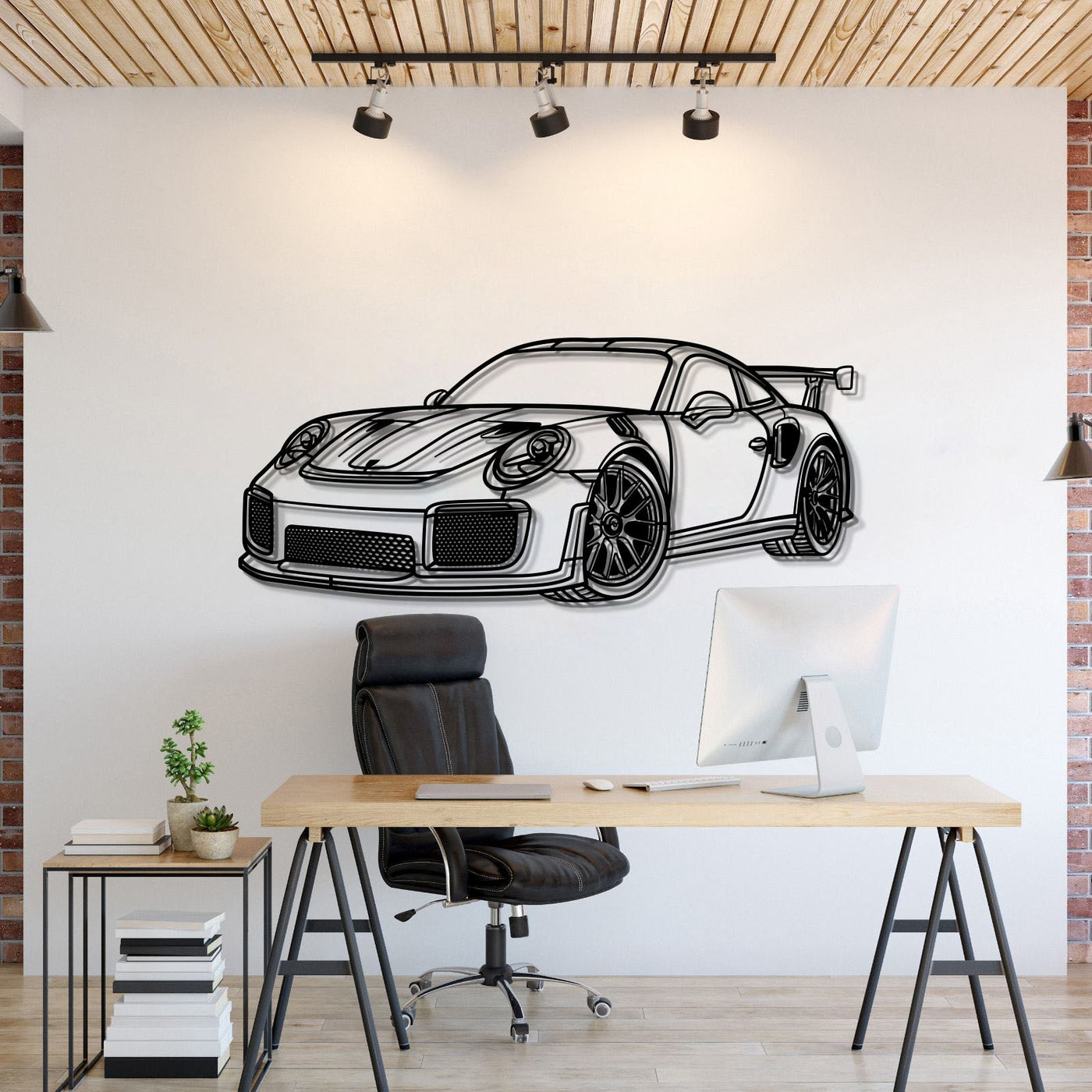 2018 911 GT2 RS Perspective Metal Car Wall Art