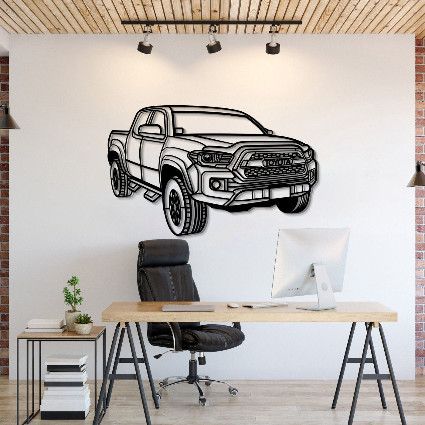2018 Tacoma Perspective Metal Car Wall Art