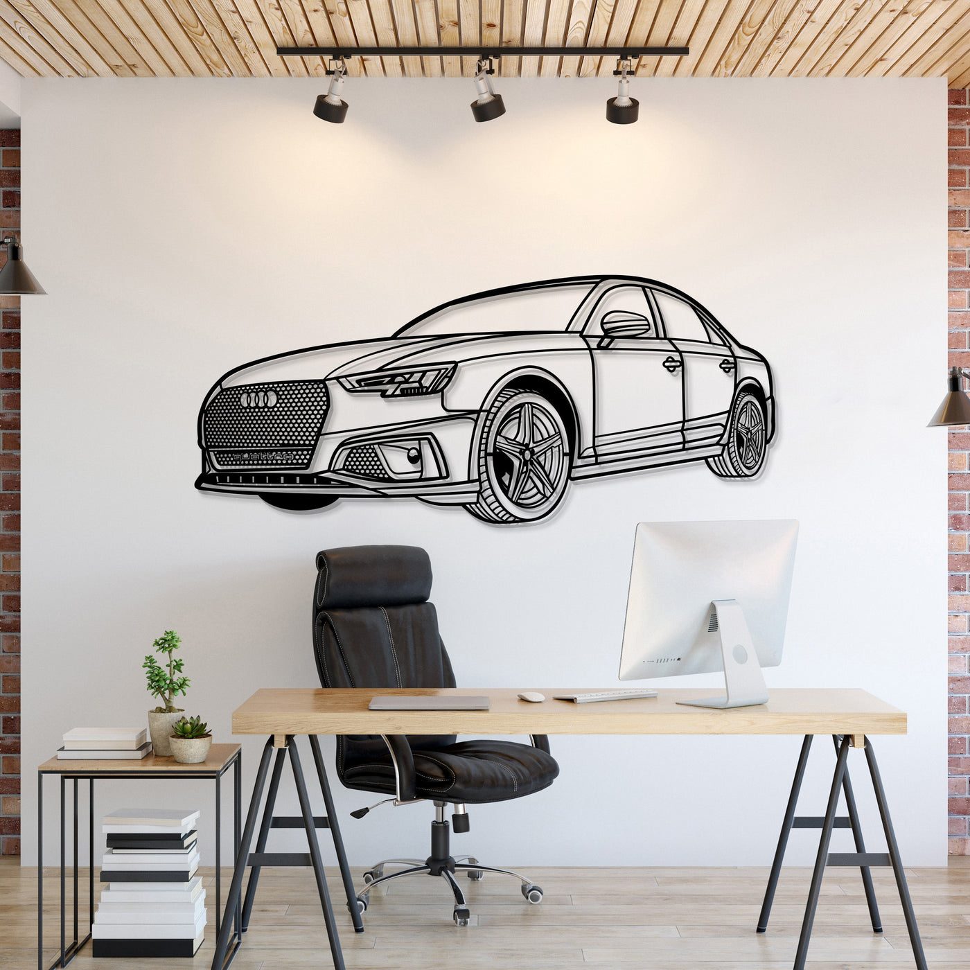 2019 A4 Perspective Metal Car Wall Art