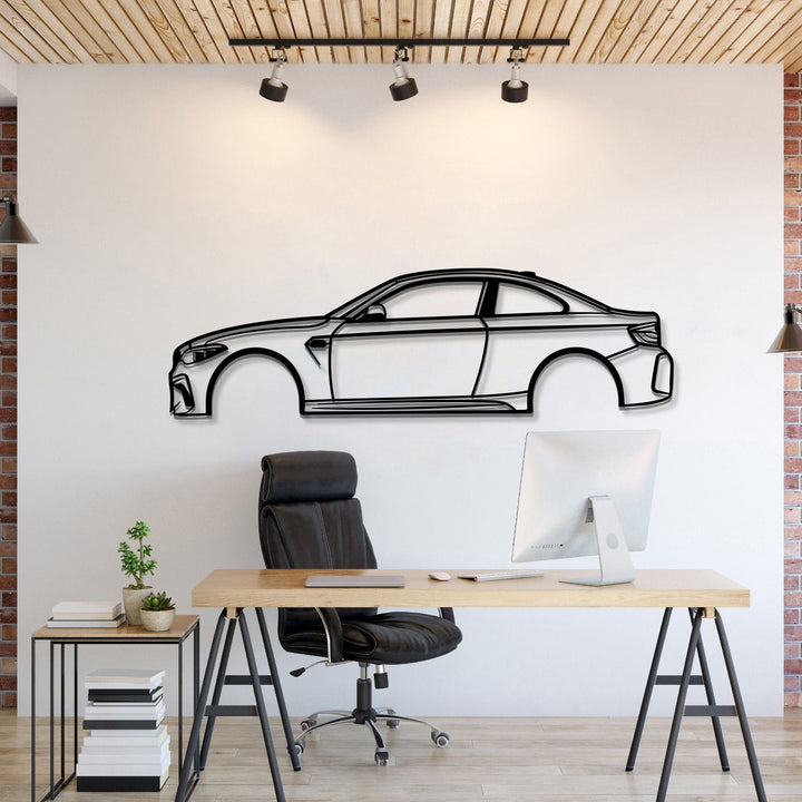 2019 F87 M2 Metal Car Wall Art — precision-cut steel wall art