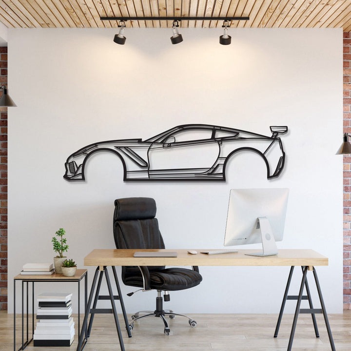2019 Corvette ZR1 3ZR Metal Car Wall Art — precision-cut steel wall art
