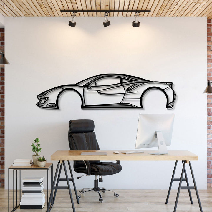2019  488 PISTA Metal Car Wall Art — precision-cut steel wall art