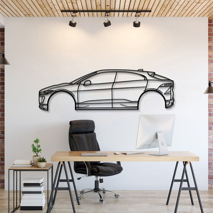 2019 I-Pace 1st Gen Metal Car Wall Art — precision-cut steel wall art