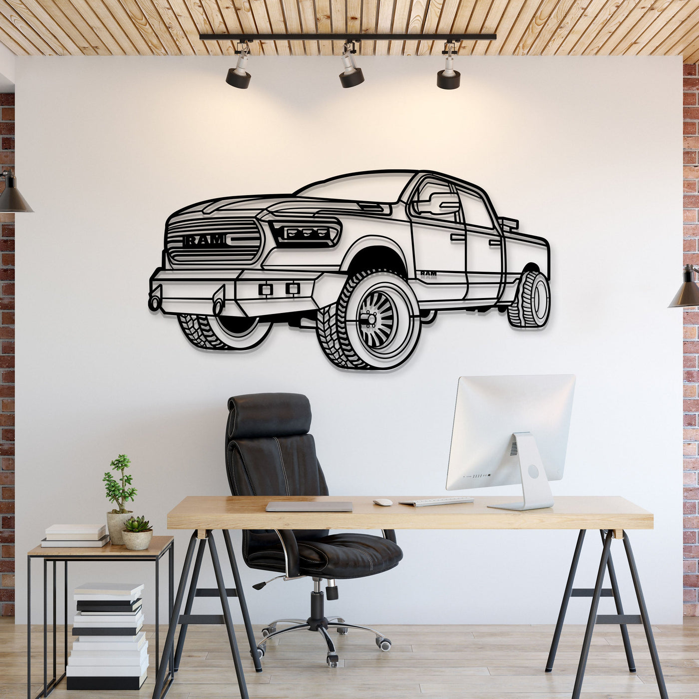 2020 RAM 1500 Perspective Metal Car Wall Art