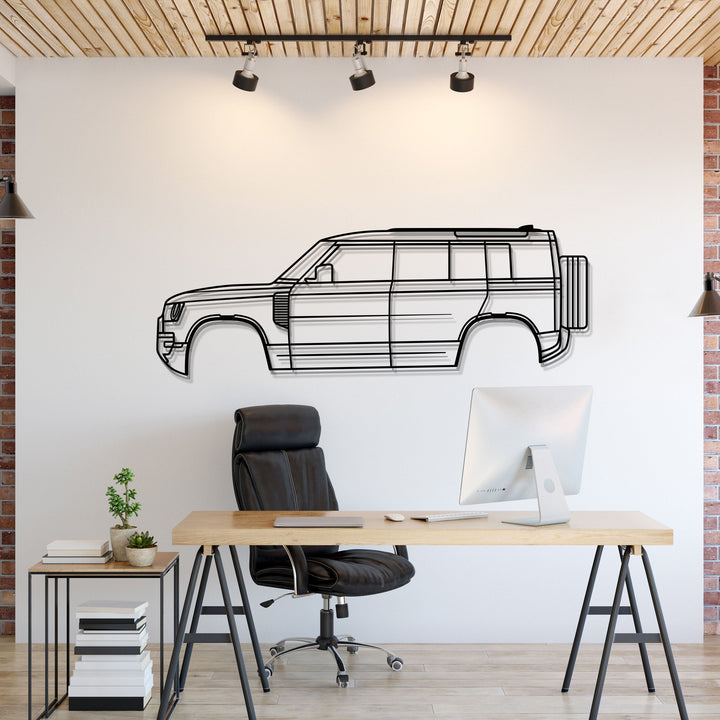 2020 Defender L663 (5st Gen) Metal Car Wall Art — precision-cut steel wall art