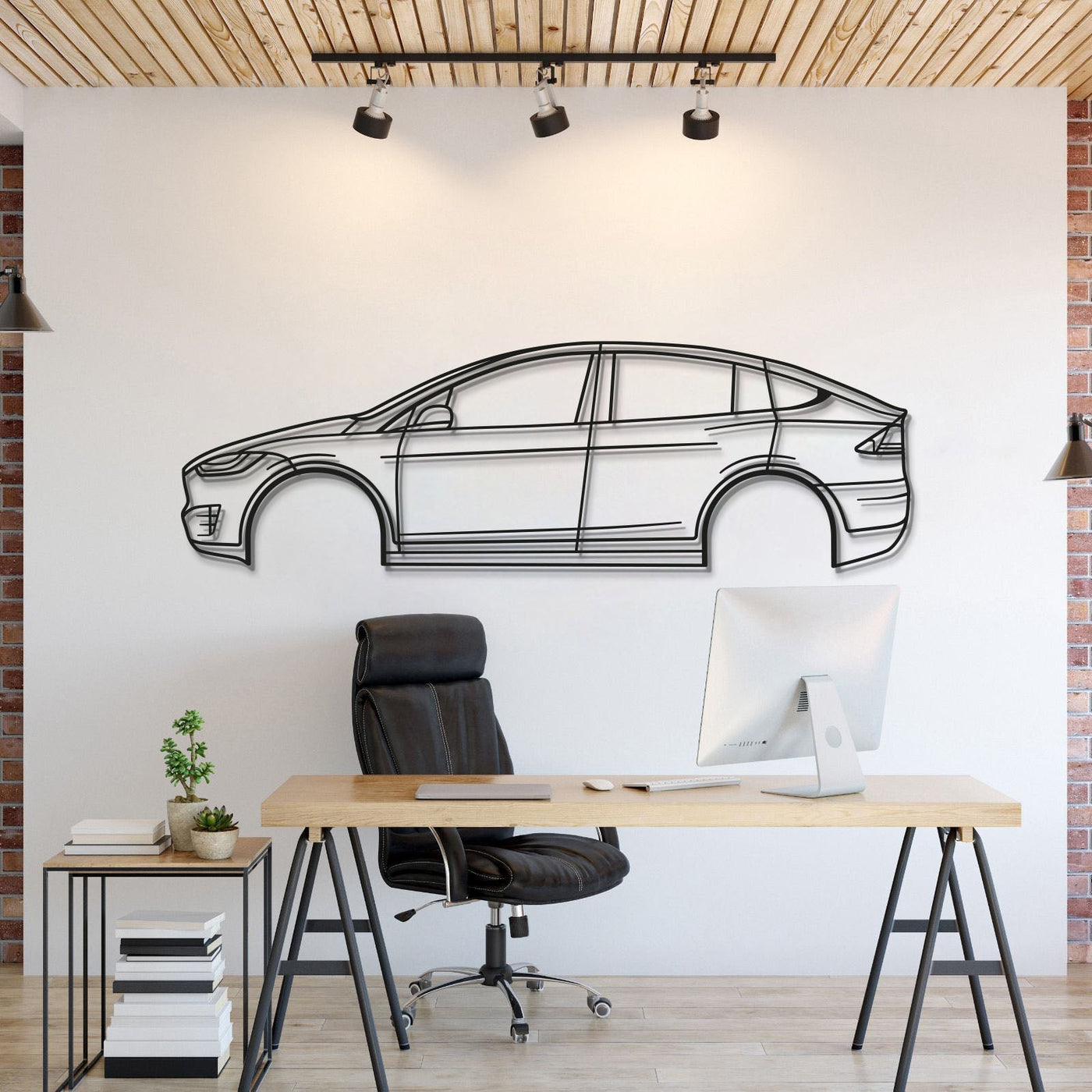 2020 Model X Performance Metal Car Wall Art