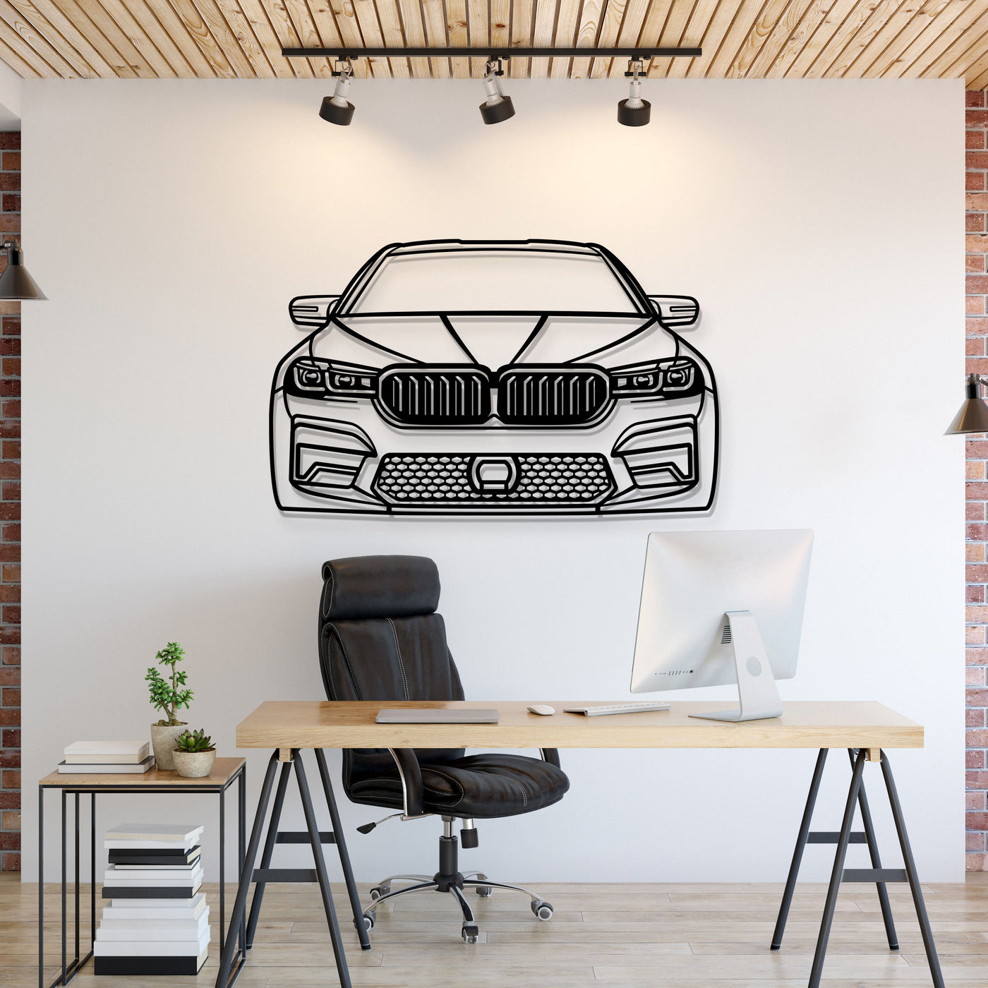 2021 M5 Competition Front View Metal Car Wall Art