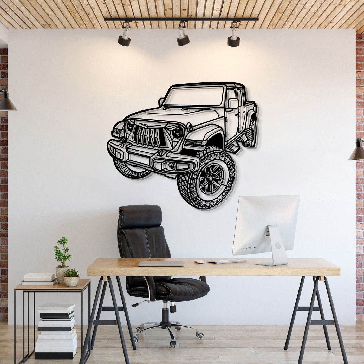 2021 Gladiator Perspective Metal Car Wall Art