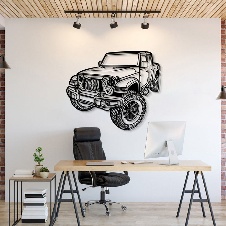 2021 Gladiator Perspective Metal Car Wall Art — precision-cut steel wall art