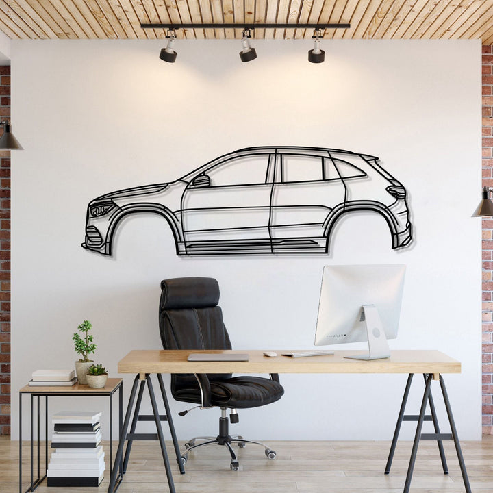 2021 AMG GLA 35 H247 (2nd Gen) Metal Car Wall Art — precision-cut steel wall art