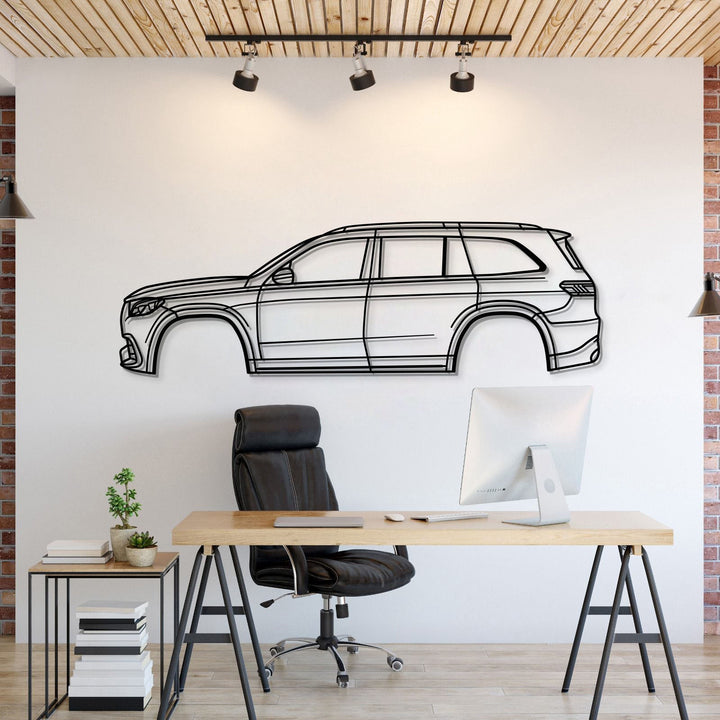 2021 AMG GLS 63 X167 (3rd Gen) Metal Car Wall Art — precision-cut steel wall art