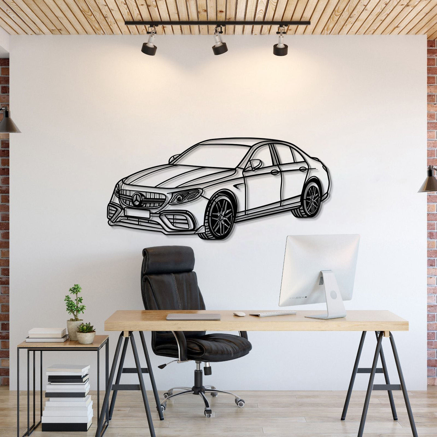2021 E63S AMG Perspective Metal Car Wall Art