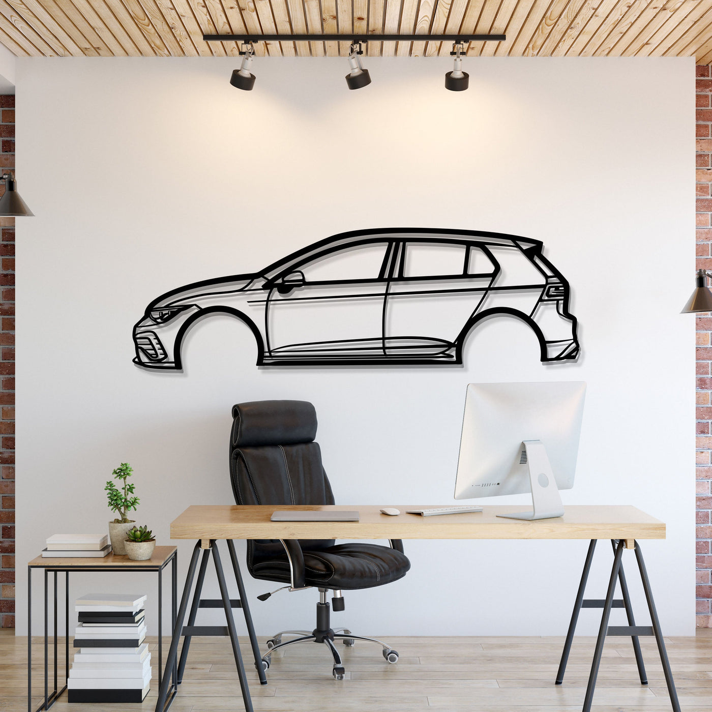 2022 Golf GTI Metal Car Wall Art
