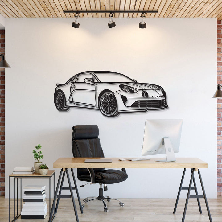 A110s Perspective Metal Car Wall Art — precision-cut steel wall art