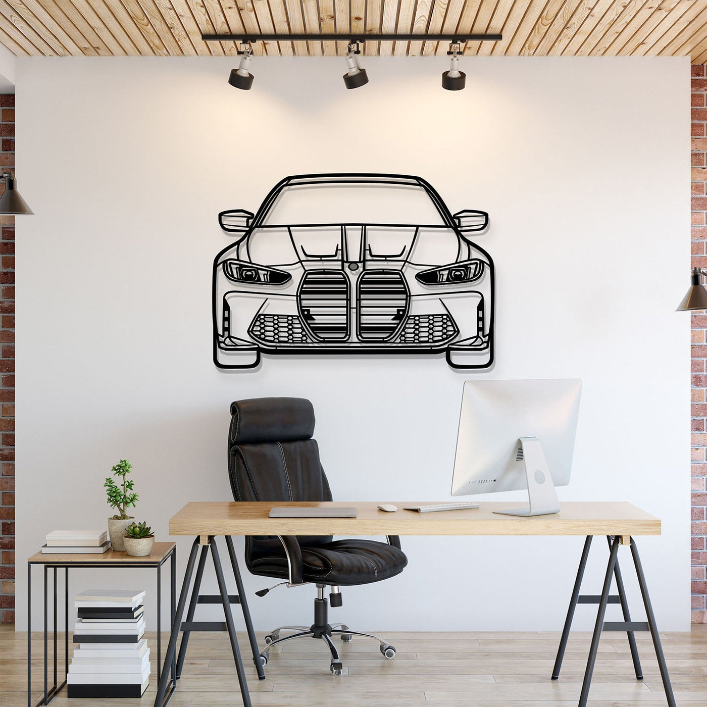 2022 M3 Front View Metal Car Wall Art