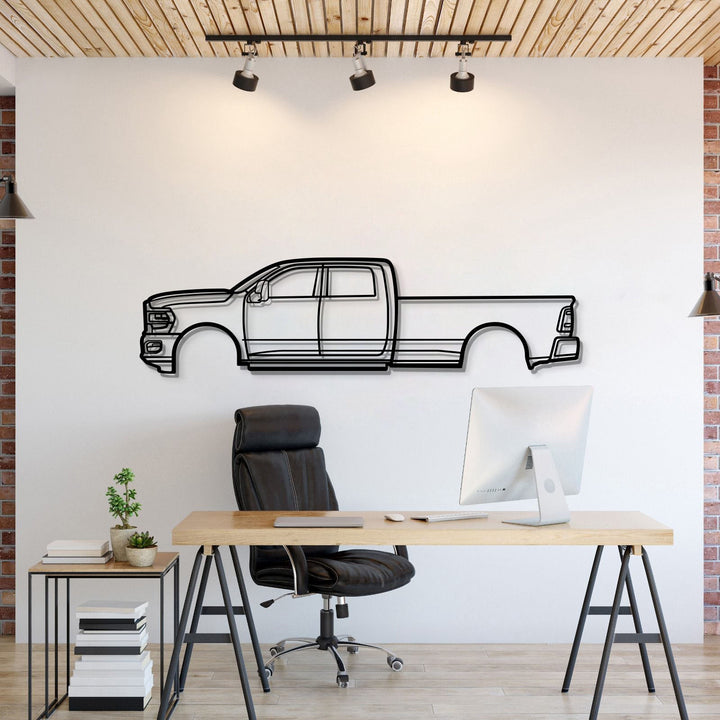 2022 RAM 3500 Metal Car Wall Art — precision-cut steel wall art