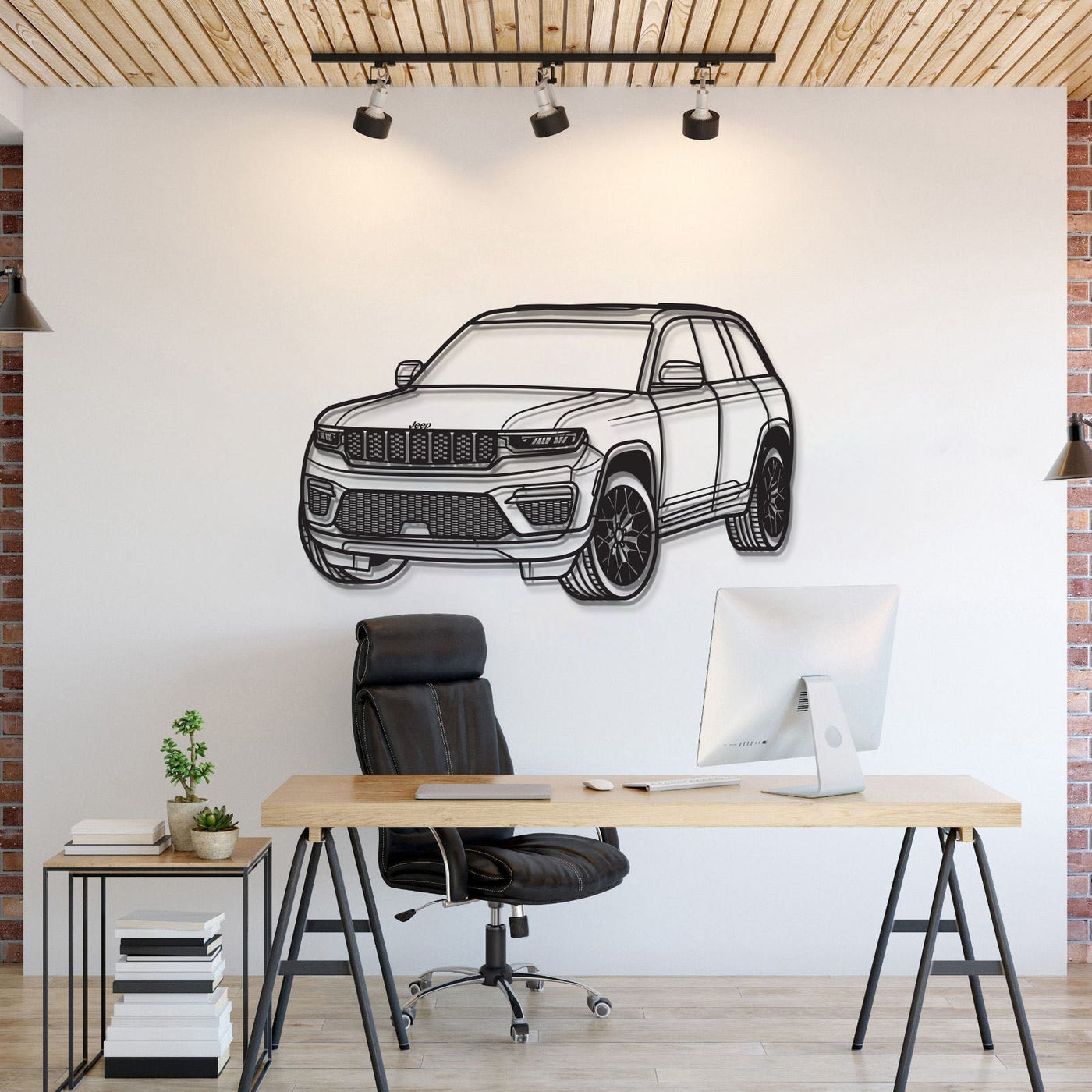 Grand Cheerokee Perspective Metal Car Wall Art